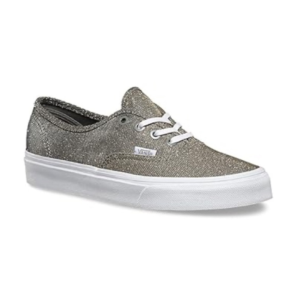 Vans Shimmering Silver Glitter Sneakers SZ 7.5